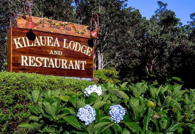 Kilauea Lodge and Restaurant Sign