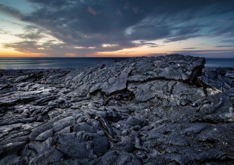 Black scenery of Lava fields