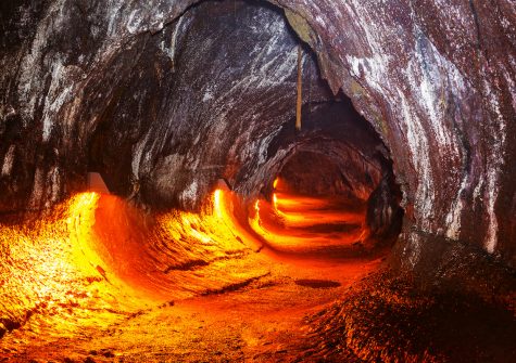lava tube on Big island Hawaii, USA