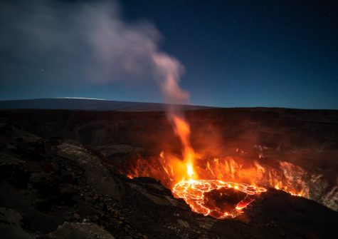 Kilauea Volcano Caldera Lava Glow